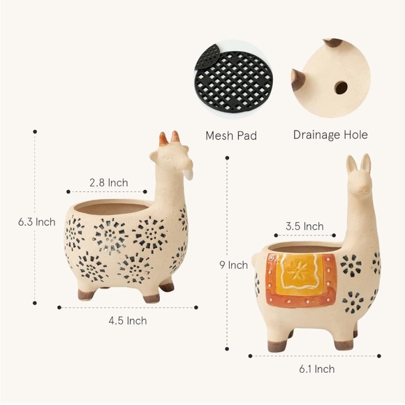 LA JOLIE MUSE Ceramic Animal Succulent Planters - Picture 6 of 8